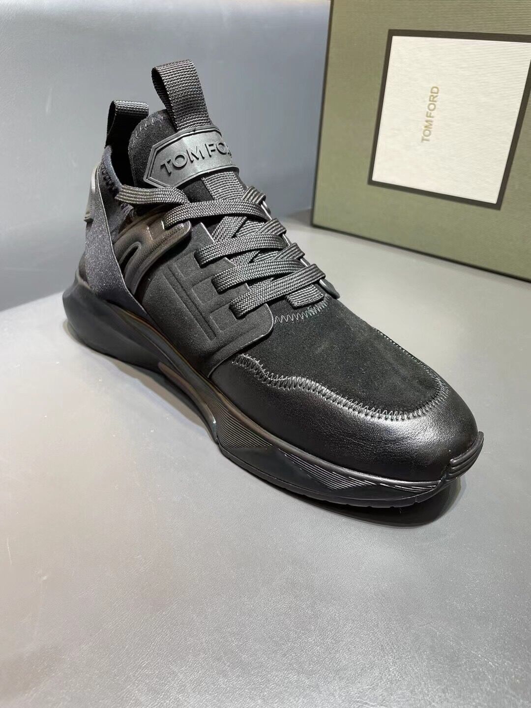 GIÀY TOM FORD TF BLACK SUEDE SNEAKER SHOES AAA