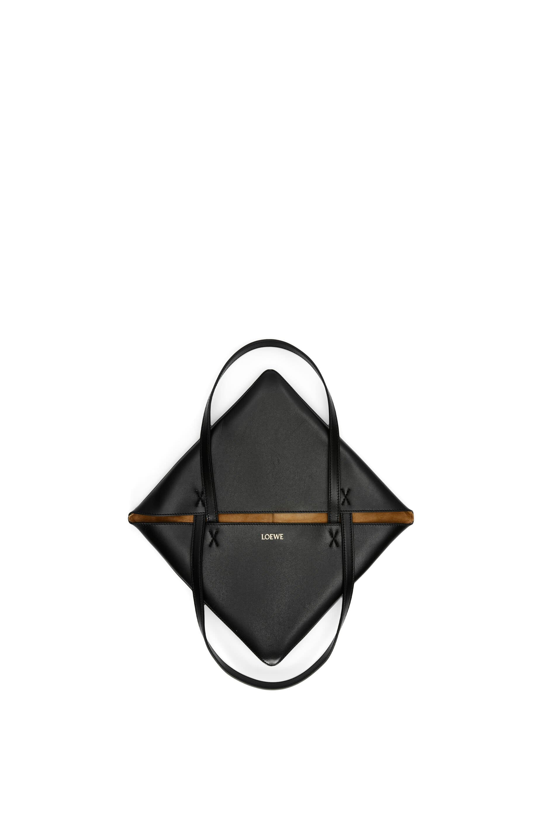 Túi LOEWE Puzzle Fold Tote in shiny calfskin black