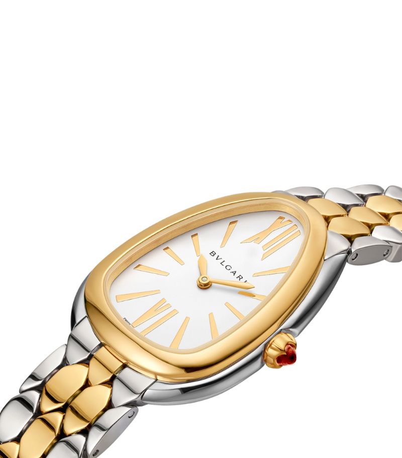 Đồng hồ BVLGARI  Yellow Gold and Stainless Steel Serpenti Seduttori 33mm mặt số màu trắng