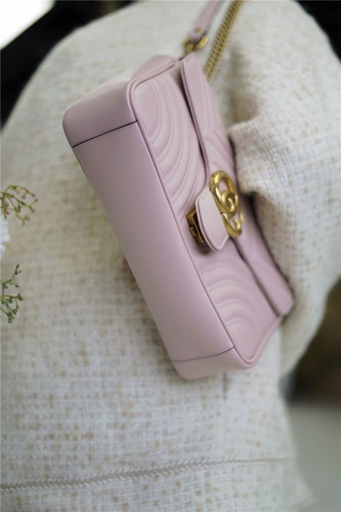 TÚI Gucci Marmont small matelasse shoulder bag pink Top Quality