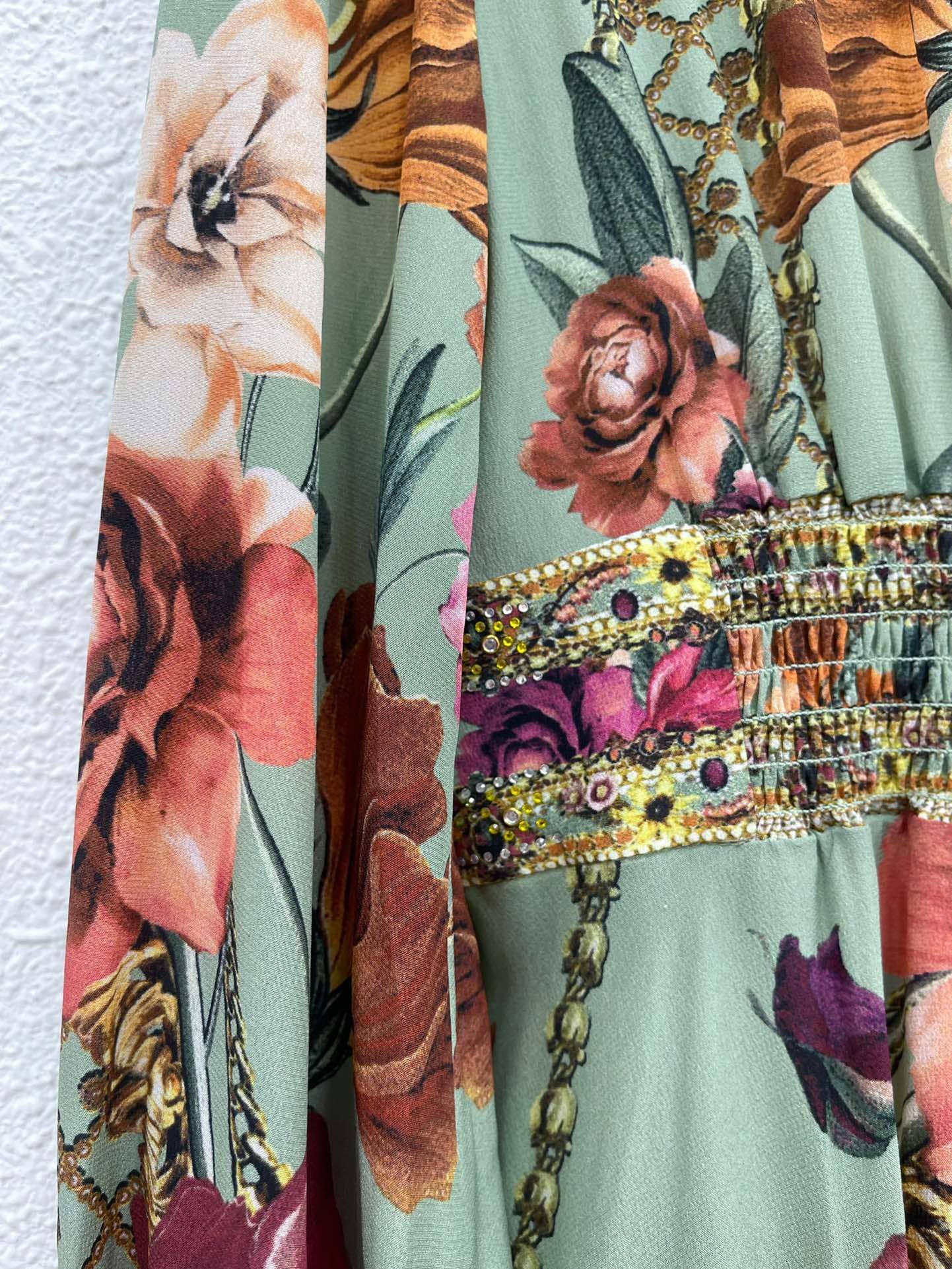 VÁY CAMILLA Flower and Leopard Print Vintage Dress High Classy