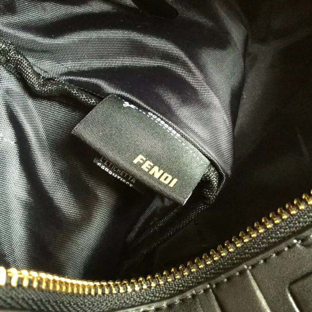 TÚI FENDI Women Small Boston Leather Bag in Large Size-Black