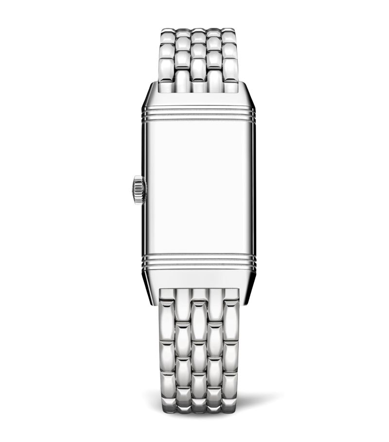 Đồng hồ JAEGER-LECOULTRE  Stainless Steel and Diamond Reverso One 20mm mặt số màu trắng