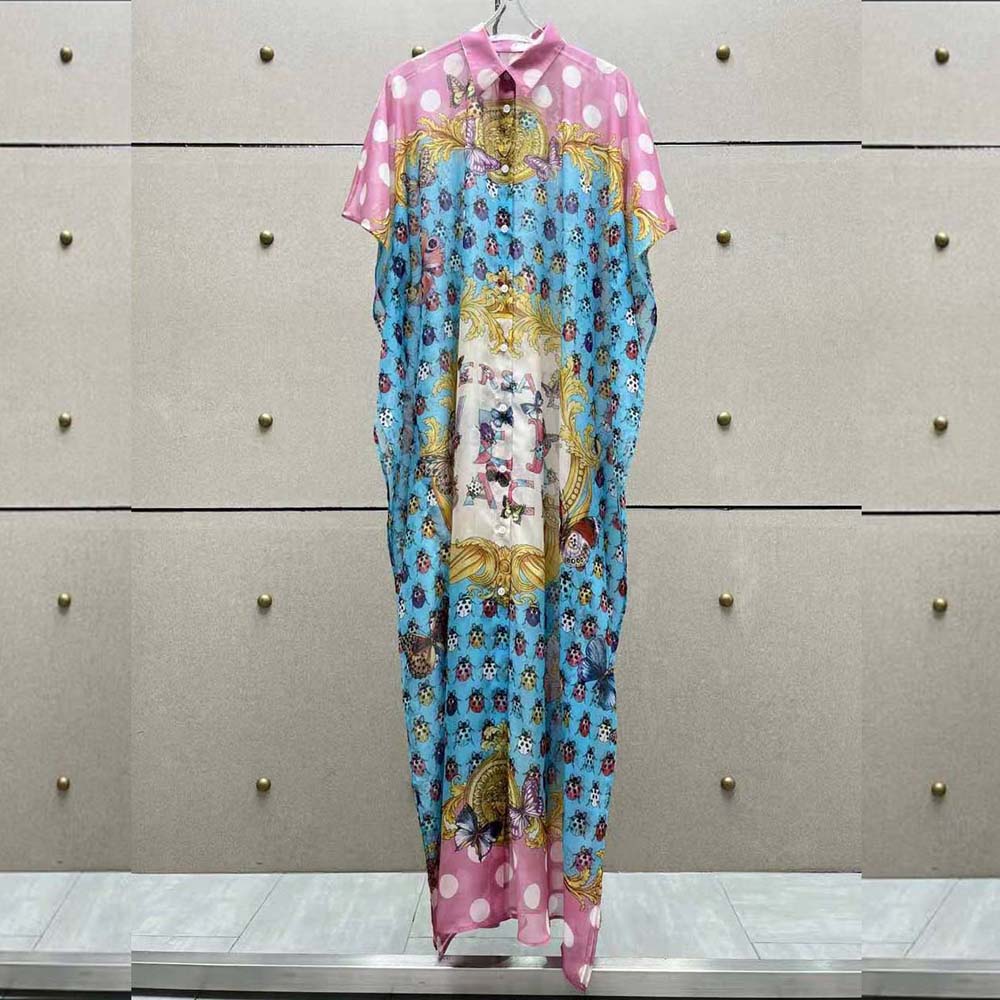VÁY Versace Women Butterflies Shirt Cover-up
