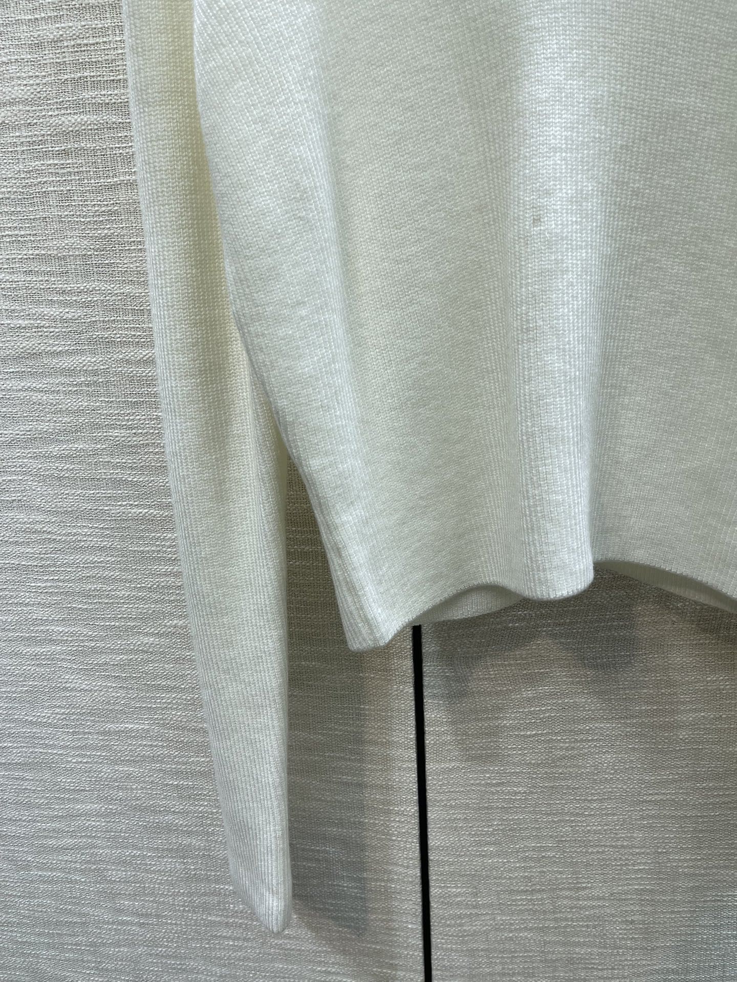 ÁO ALEXANDER WANG Round-Neck Chain White Sweater