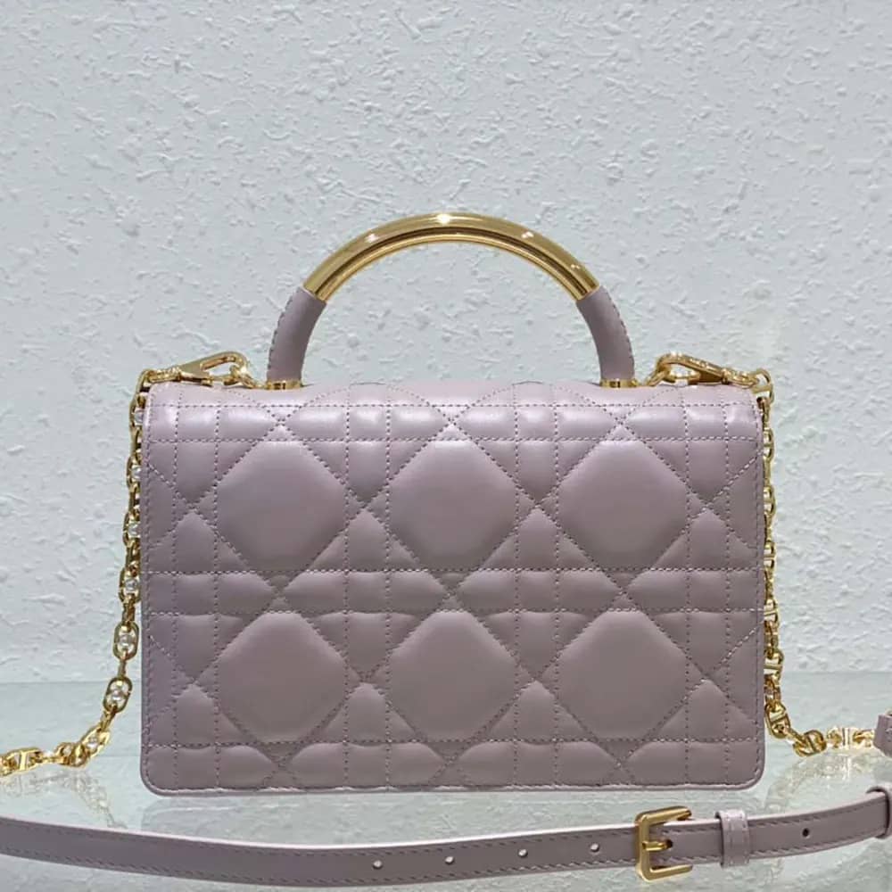 TÚI Dior Ange Bag Trench Beige Macrocannage Lambskin cho nữ cỡ trung