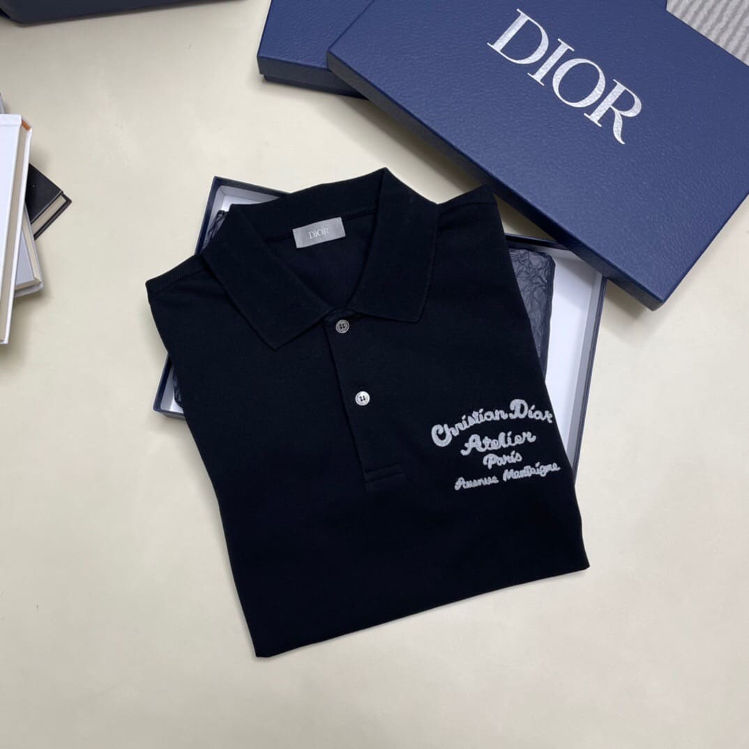 ÁO DIOR POLO SHIRT MÀU ĐEN UNISEX