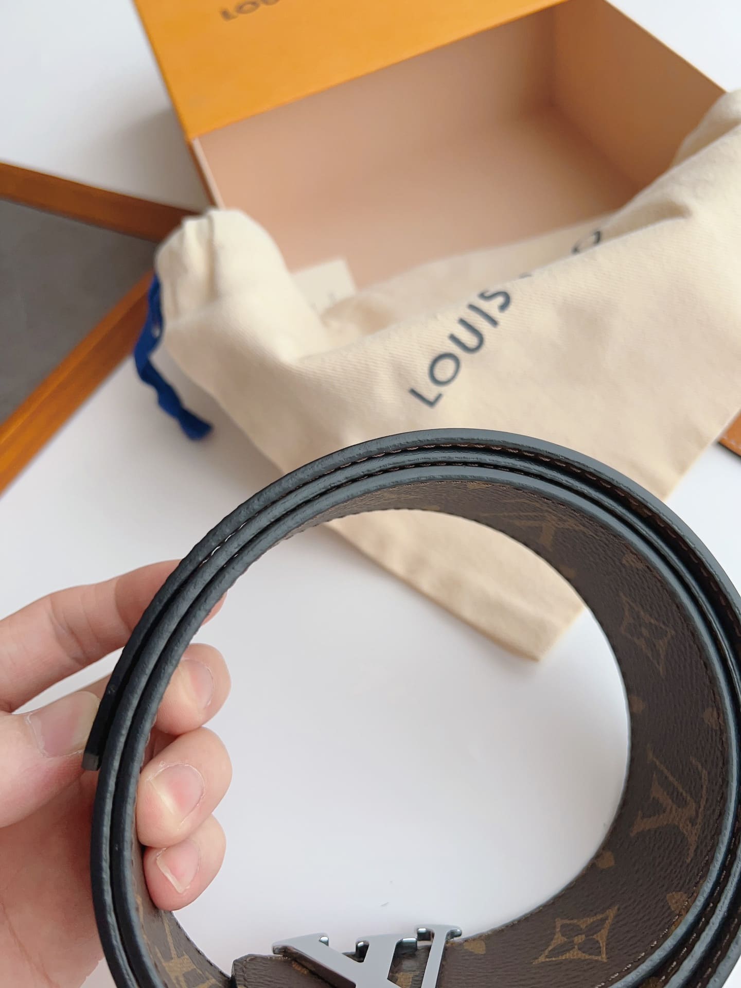 DÂY LƯNG LOUIS VUITTON BROWN MONOGRAM LEATHER Khóa bạc