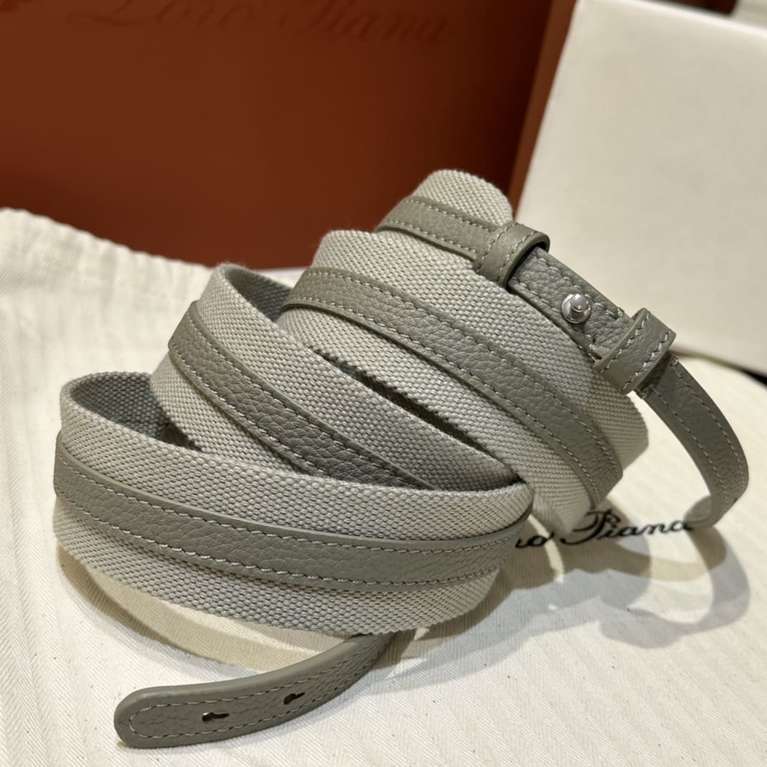 TÚI Loro Piana Bale Micro bằng da bê màu xám da voi