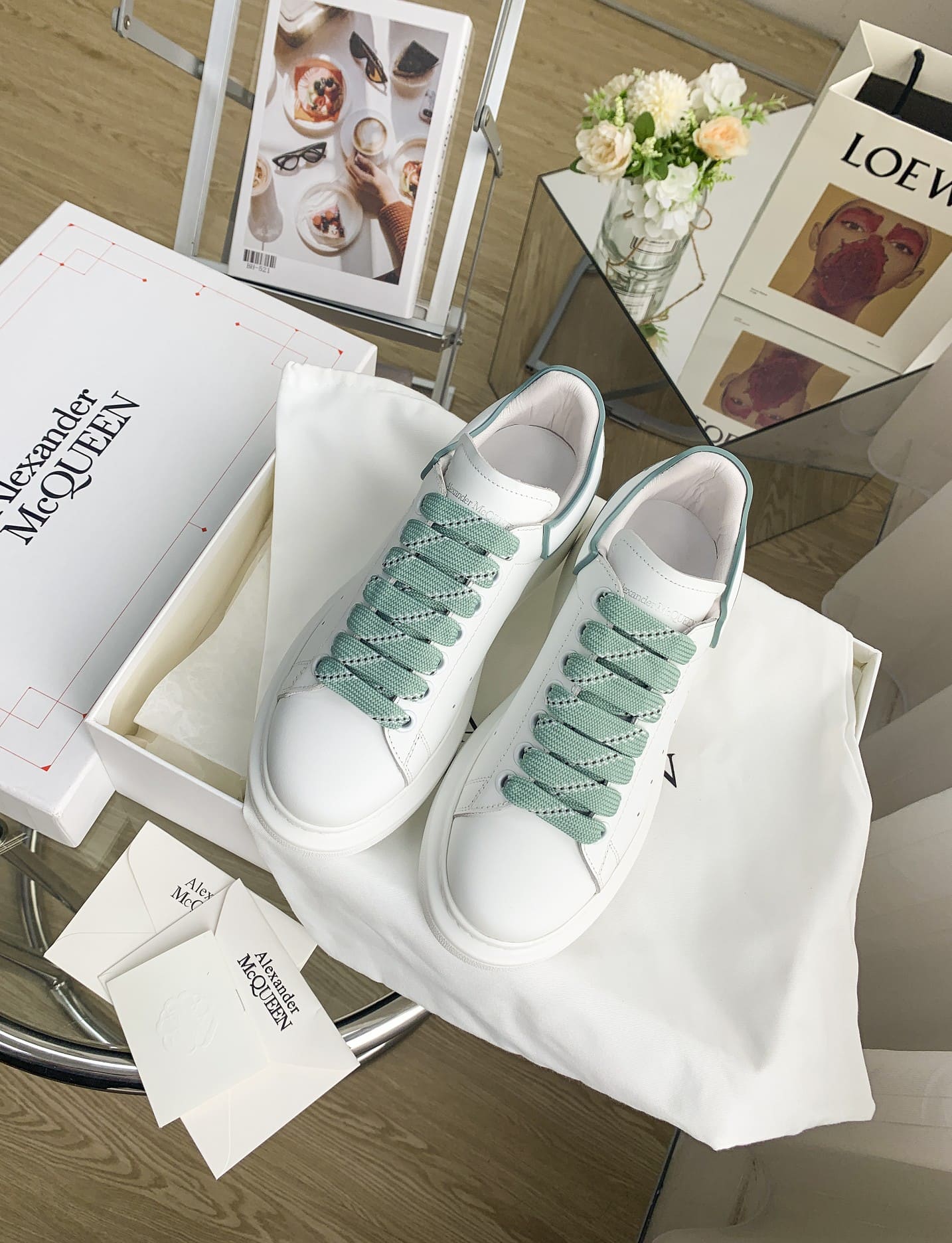 GIÀY ALEXANDER MCQUEEN SNEAKERS SHOES AAA UNISEX NAM VÀ NỮ DA BÊ HẢO HẠNG