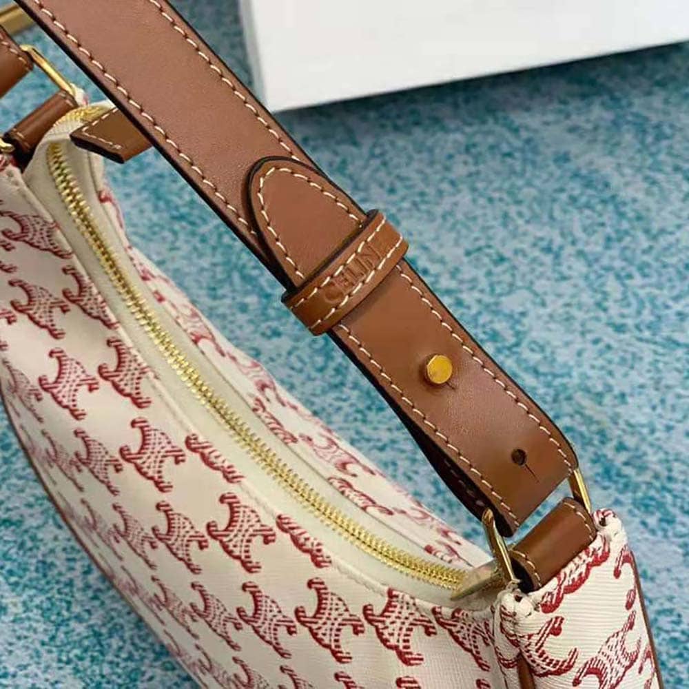 TÚI Celine Women Ava Bag in Triomphe Canvas and Calfskin