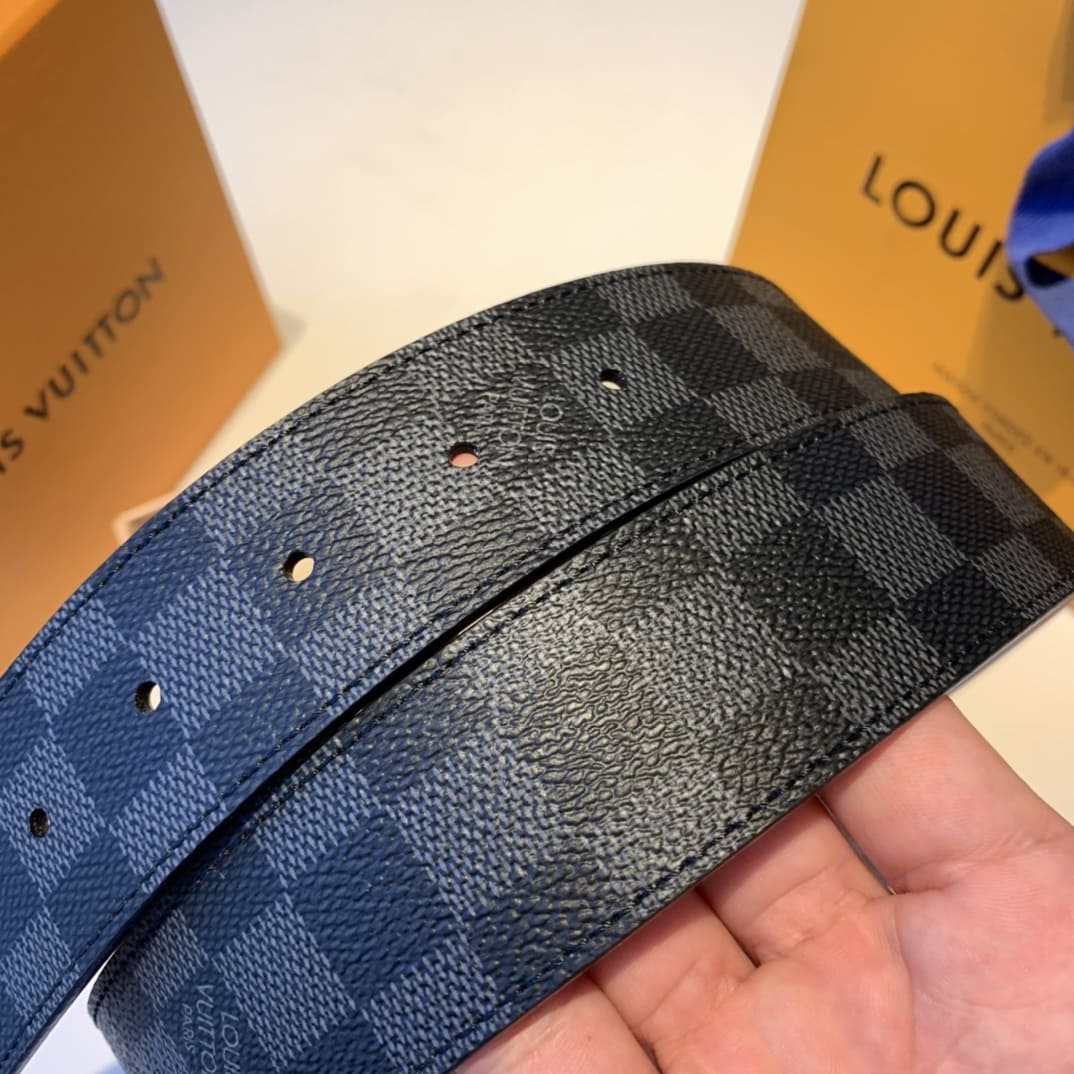 DÂY LƯNG LOUIS VUITTON SQUARE BLACK MONOGRAM Khóa bạc