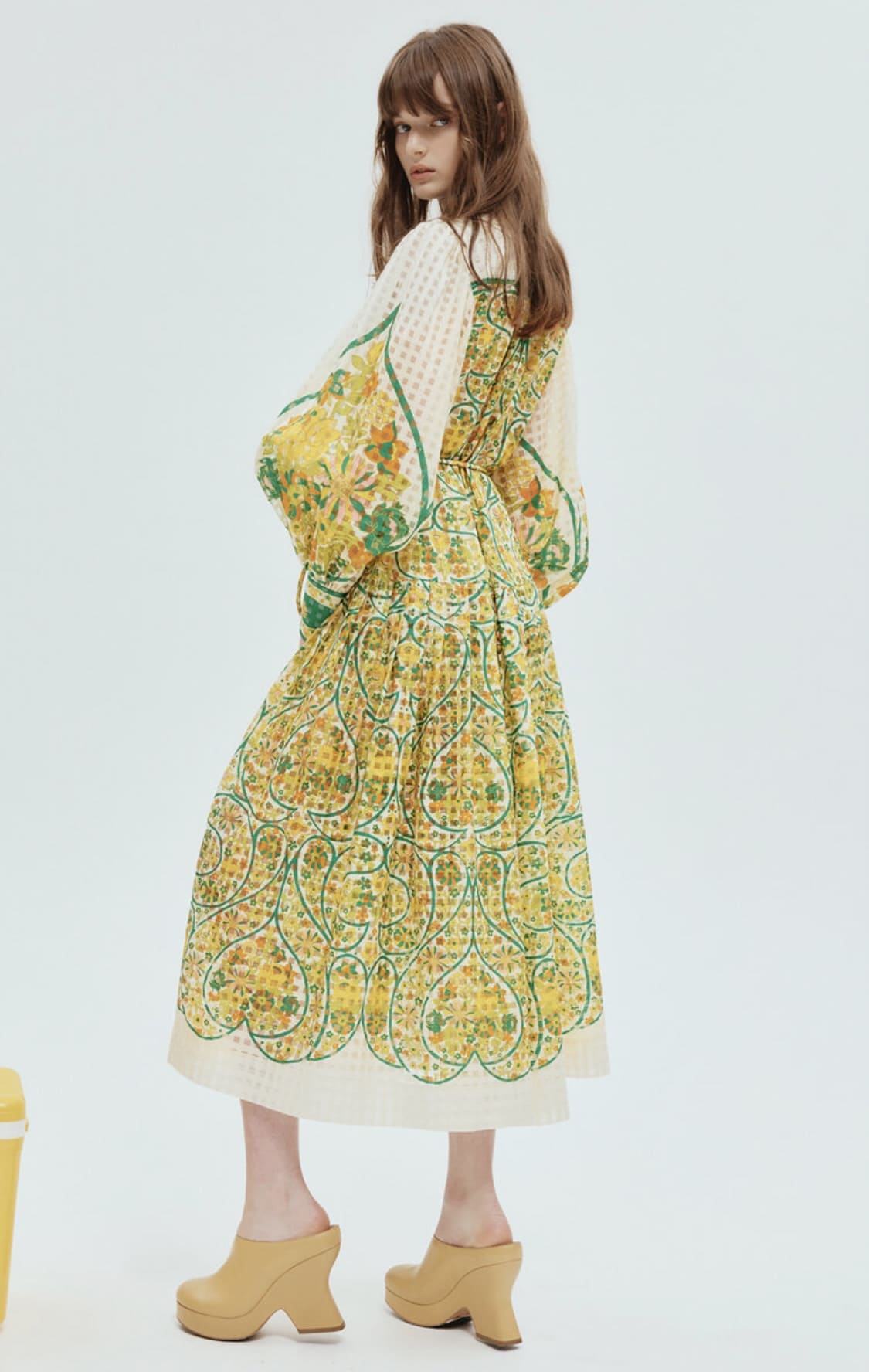 VÁY ALEMAIS HỌA TIẾT KẺ SỌC IN SILK High Classy