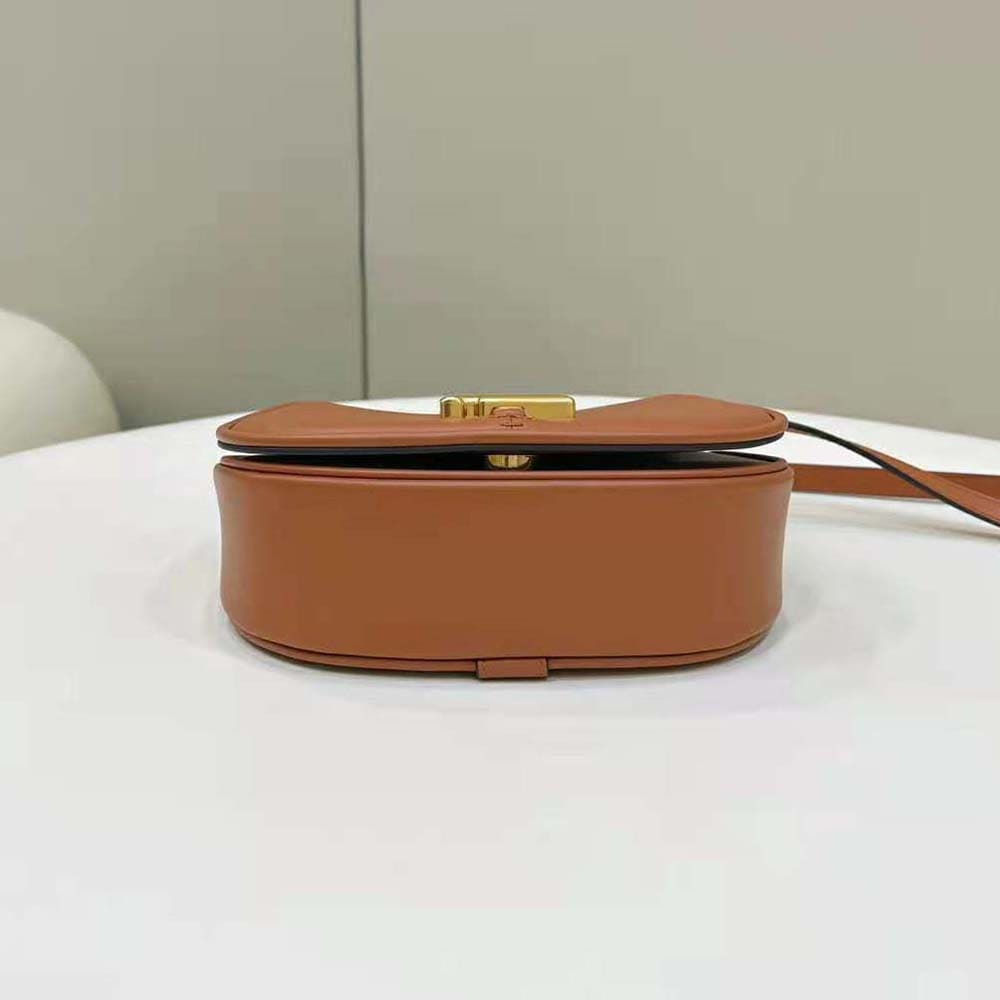 TÚI FENDI Women C’mon Mini Brown Leather Bag