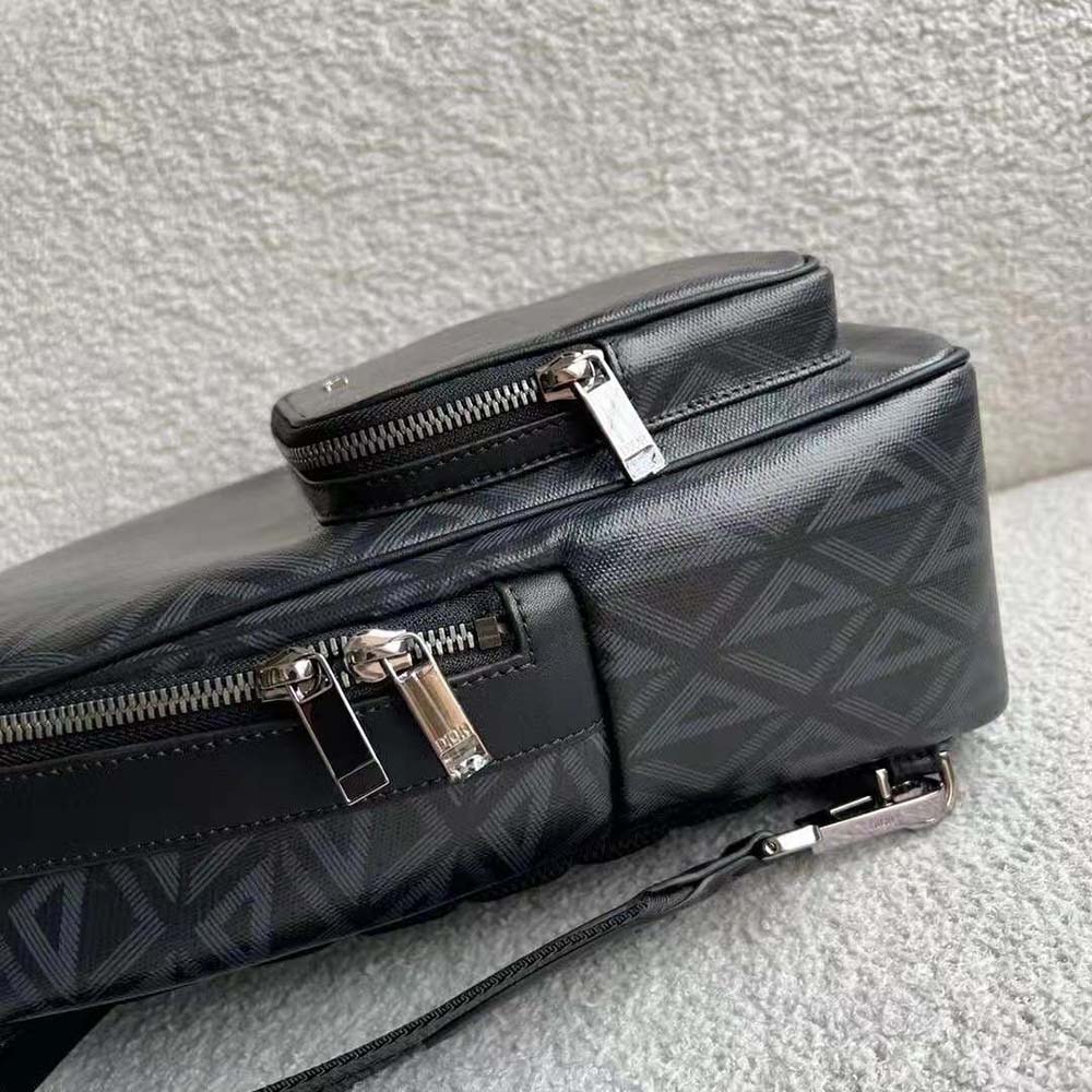 TÚI DIOR Mini Rider Backpack Black CD Diamond Canvas