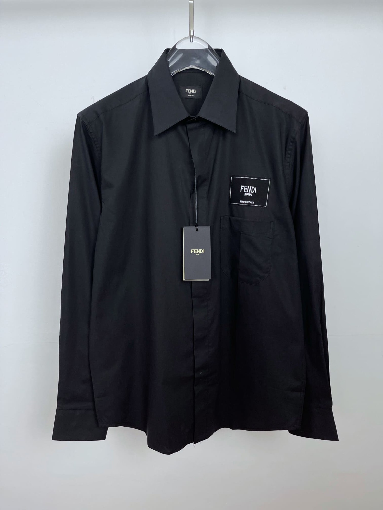 ÁO FENDI ROMA Black Poplin Shirt