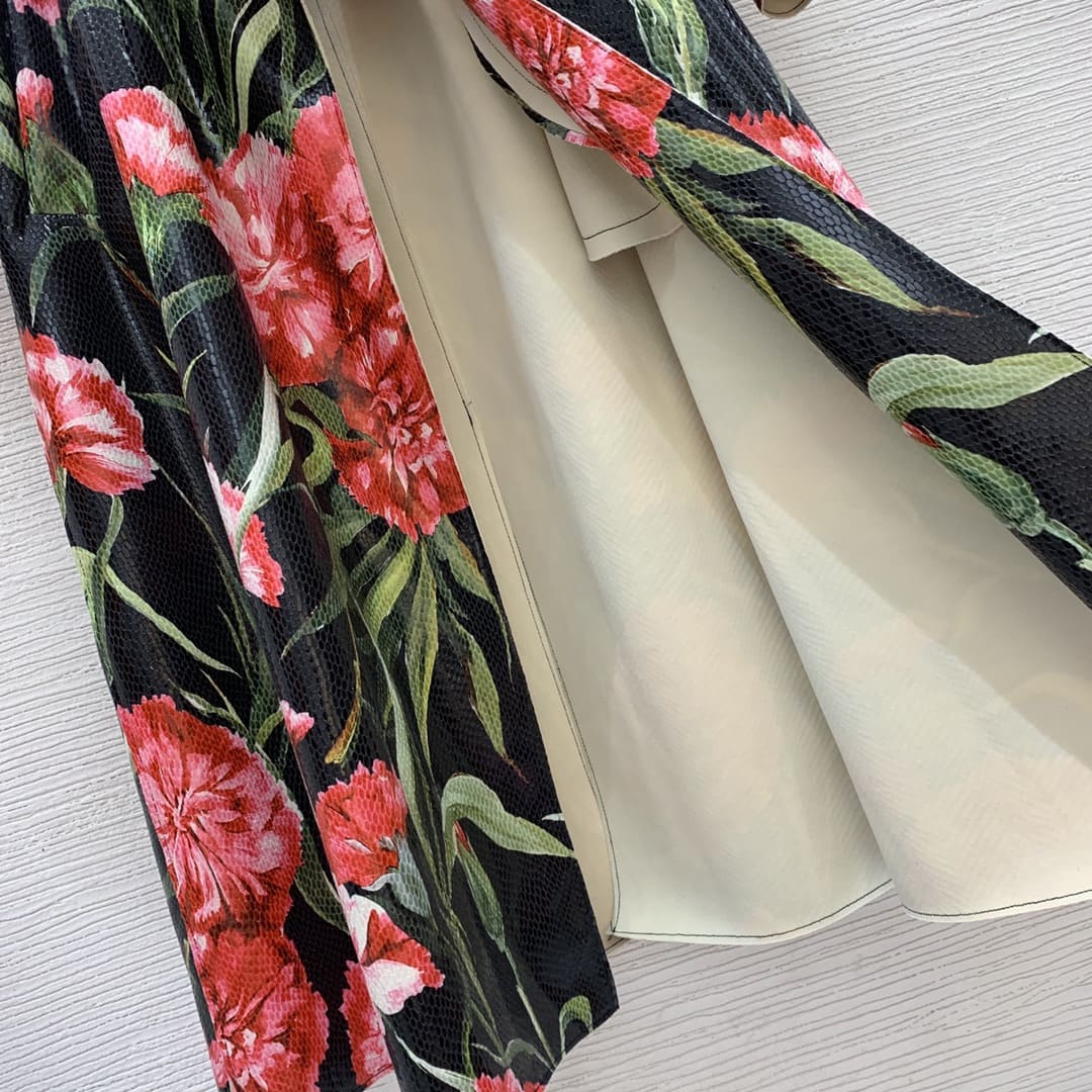 VÁY ÁO DOLCE & GABBANA Party Long Dress High Classy Hoa Cẩm Chướng