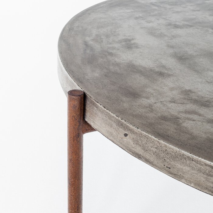 BÀN TRÀ PHÒNG KHÁCH LENO ROUND COFFEE TABLE XI MĂNG