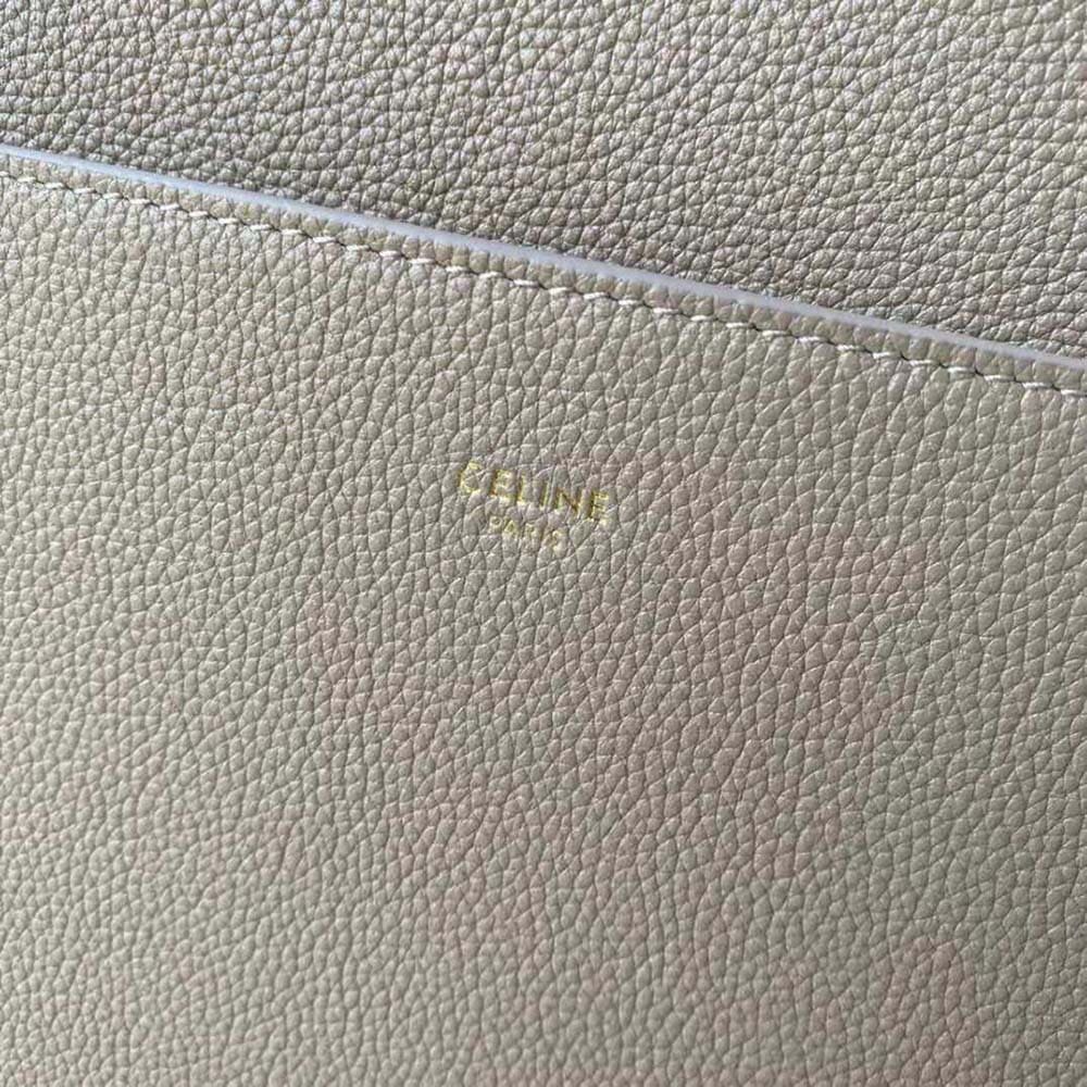 TÚI Celine Women Sangle Bucket Bag in Soft Grained Calfskin-Brown