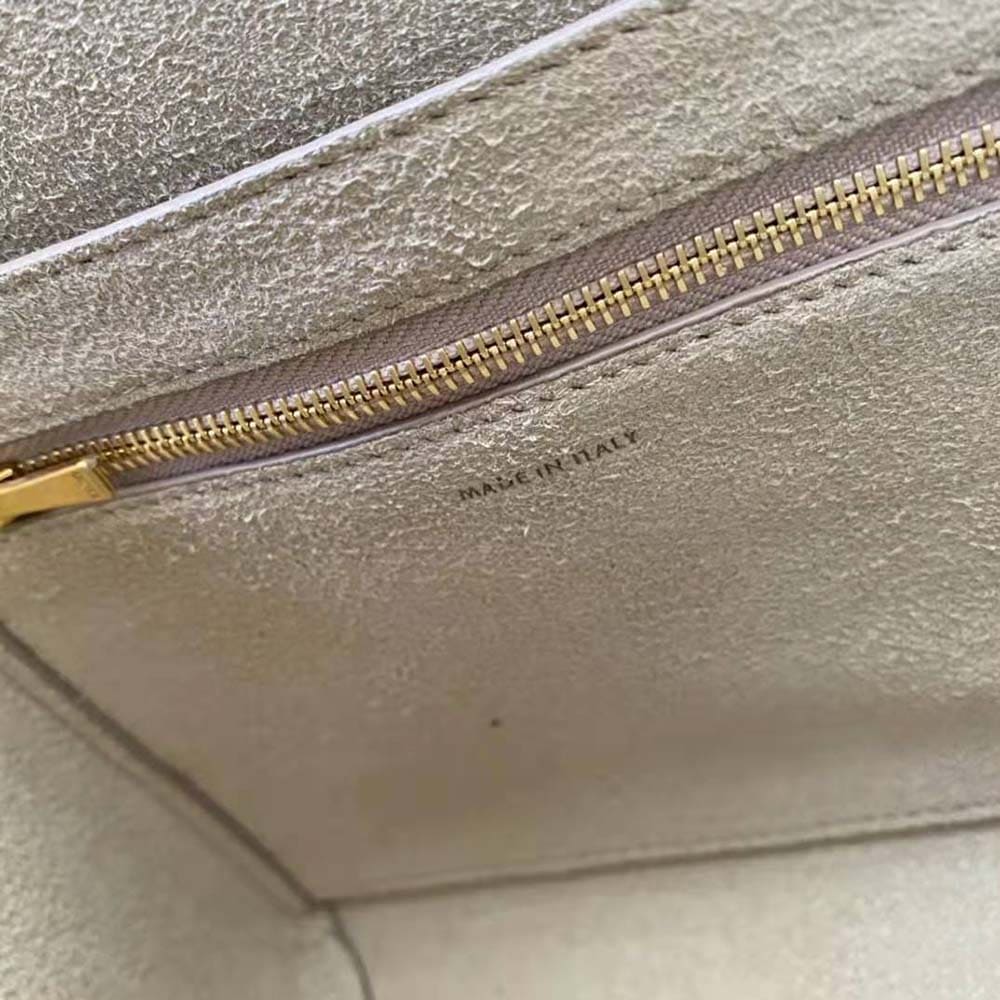 TÚI Celine Women Sangle Small Bucket Bag in Soft Grained Calfskin-Beige