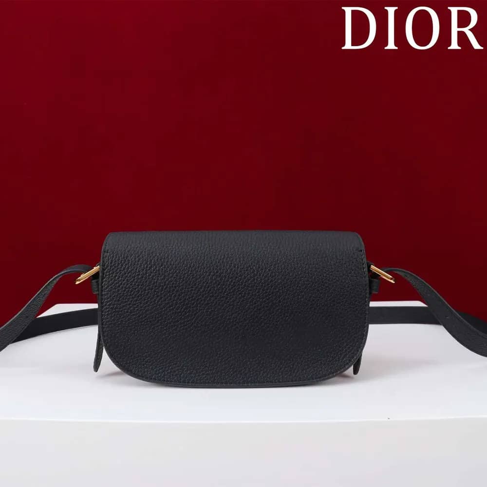 TÚI Dior Women Bobby East-West Bag Black Grained Calfskin