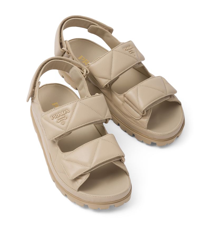 GIÀY PRADA  Padded Leather Slingback Sandals