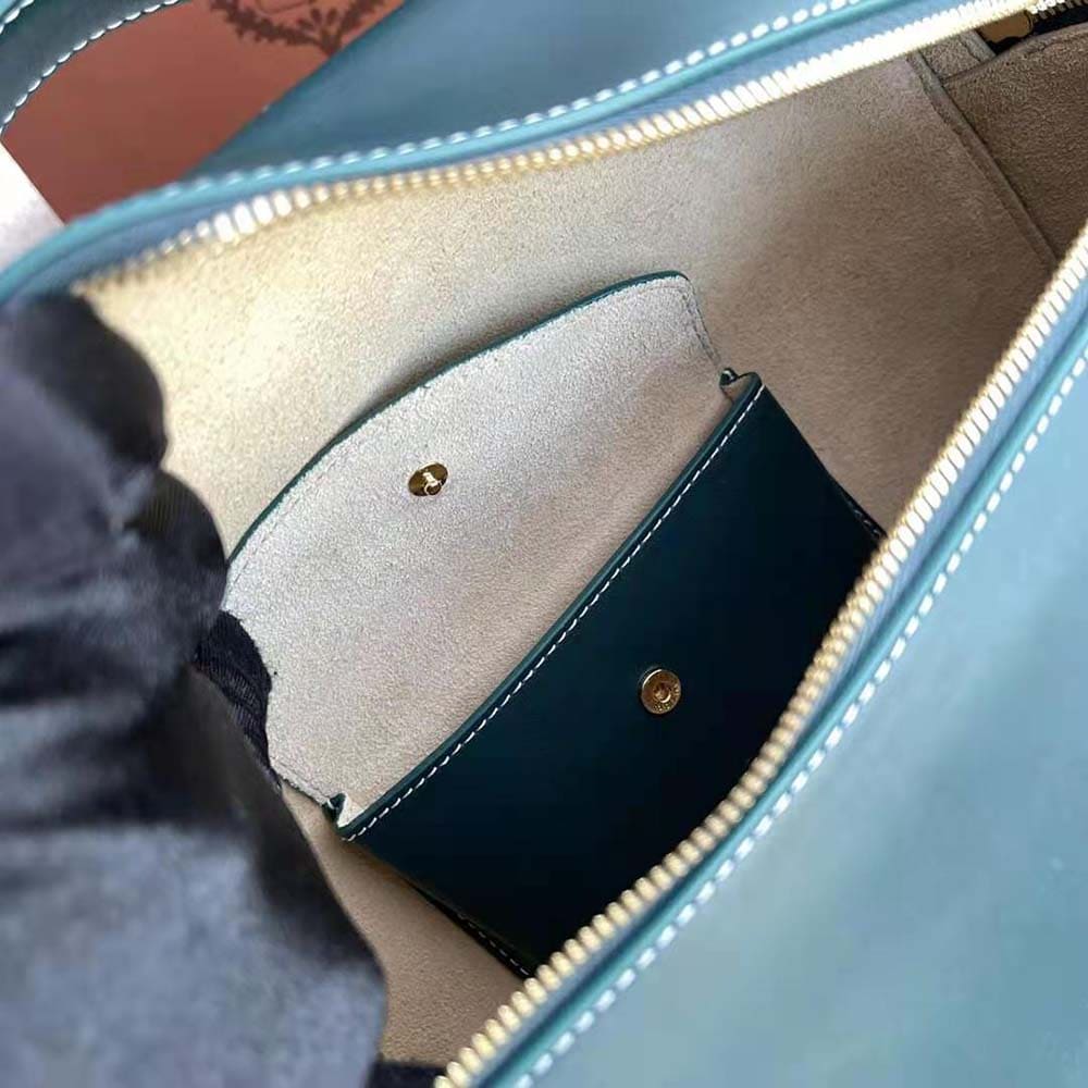 TÚI Loro Piana Women Extra Bag in Calfskin Leather-Green