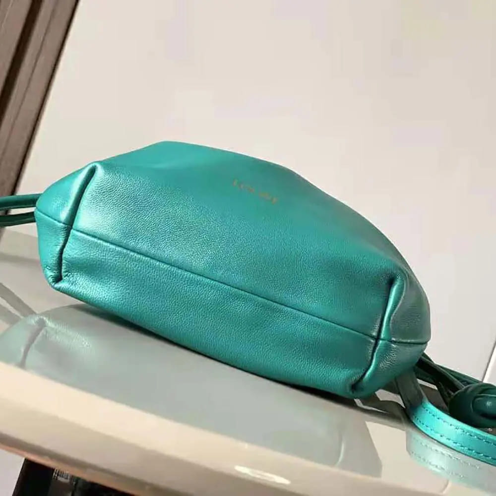 TÚI LOEWE Women Mini Flamenco Purse Bag in Mellow Nappa Lambskin-Emerald Green