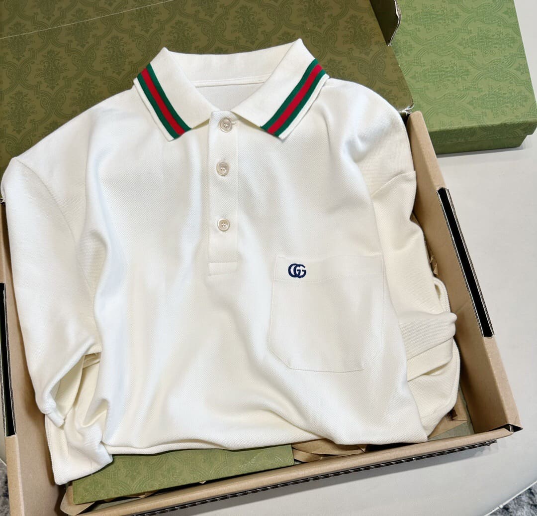 ÁO GUCCI GG POLO SHIRT MÀU TRẮNG UNISEX