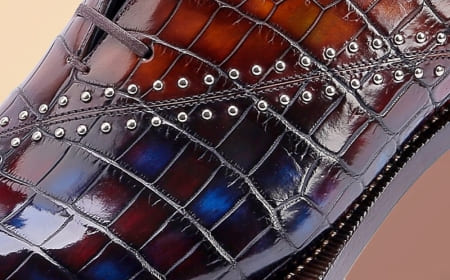 Giày Alligator Oxfords có dây buộc da cá sấu Alligator