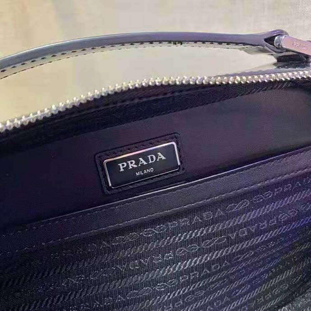 TÚI Prada Women Prada Brique Brushed Leather Bag-Black