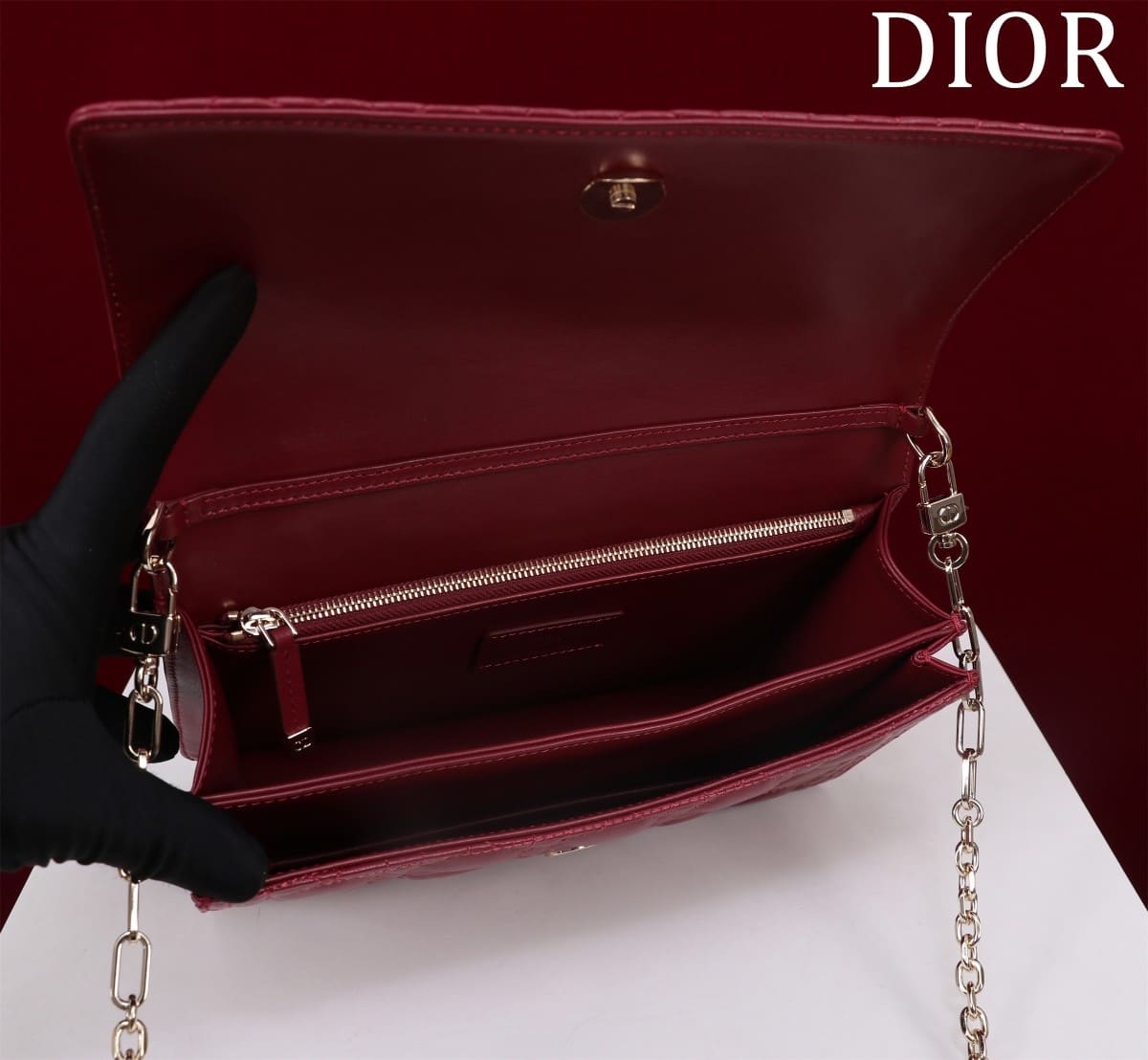 TÚI CHRISTIAN DIOR Mini Miss Dior Bag Red Cannage Lambskin