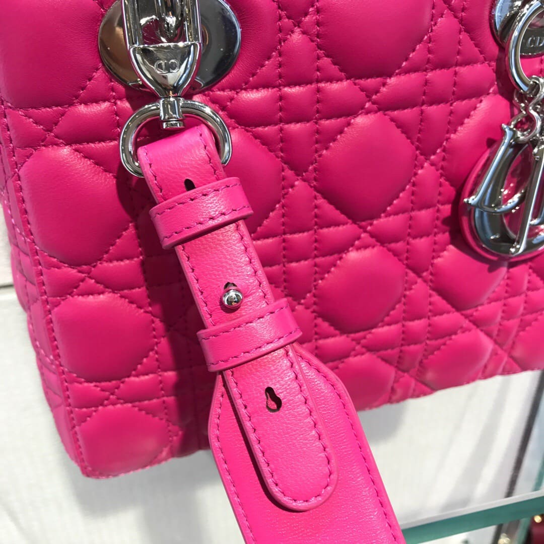 TÚI CHRISTIAN DIOR Lady Dior Bag Pink Cannage Lambskin Top Quality