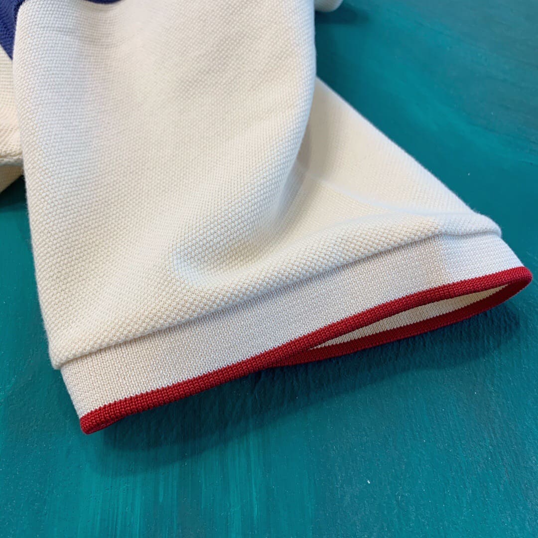 ÁO GUCCI GG POLO SHIRT MÀU XANH TRẮNG UNISEX