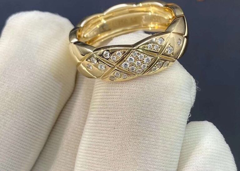 NHẪN COCO CHANEL CRUSH RING DIAMOND YELLOW GOLD 18K