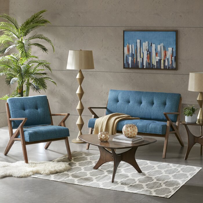 SOFA NỈ CHÂN GỖ TỰ NHIÊN Z SHAPE