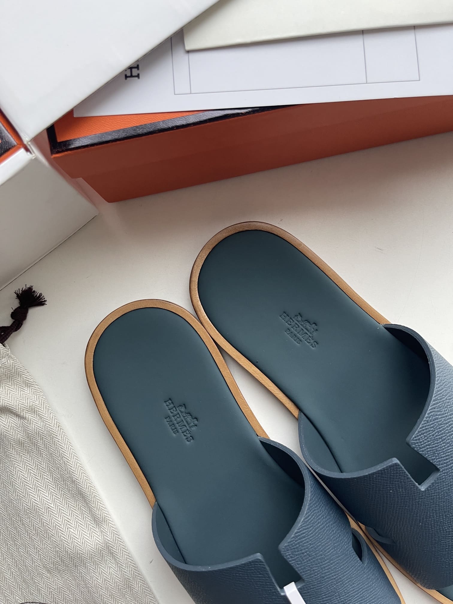 DÉP HERMES IZMIR BLUE H SANDAL AAA