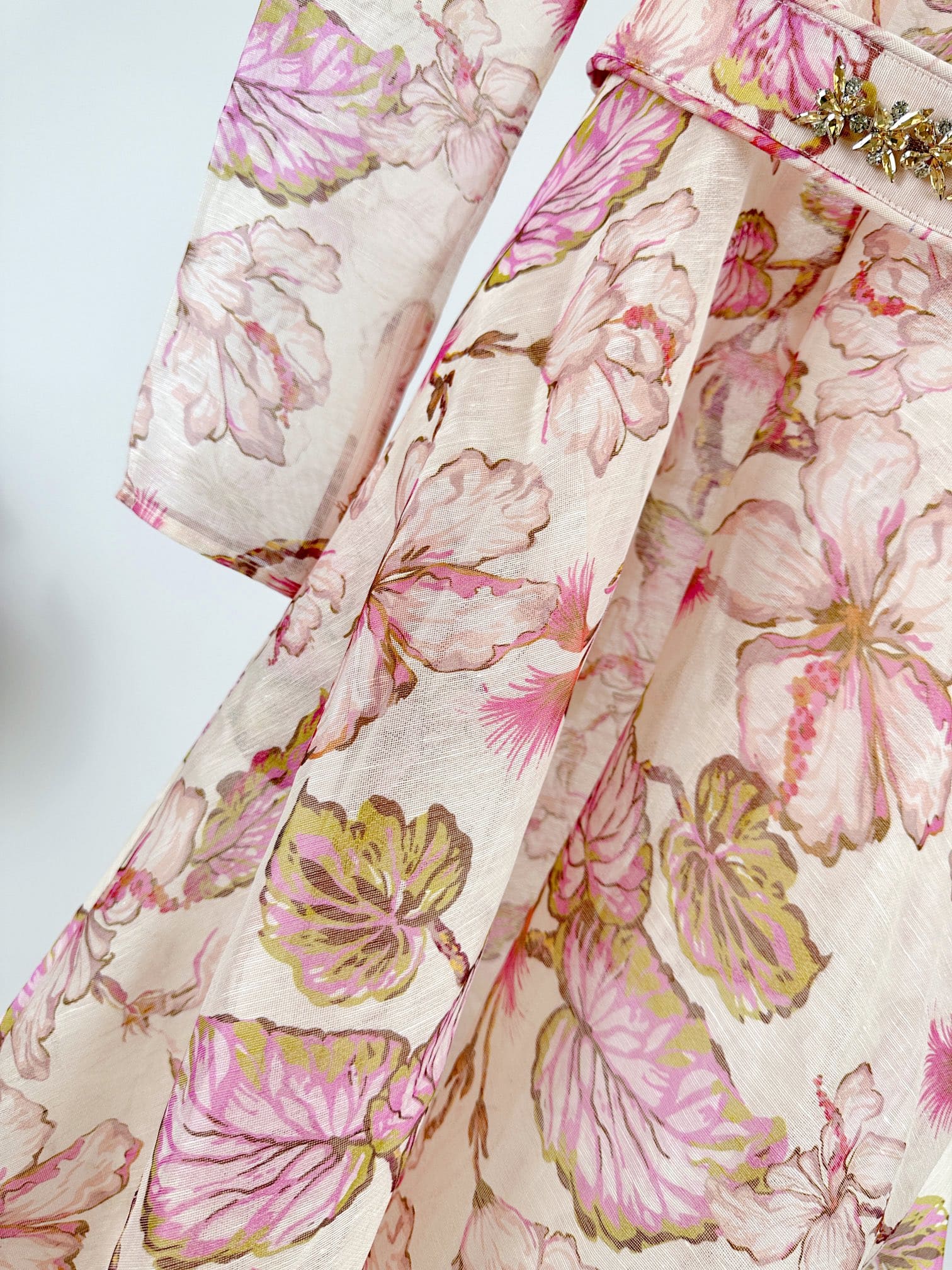 VÁY ZIMMERMANN Vintage Flower White Mid Dress High Classy