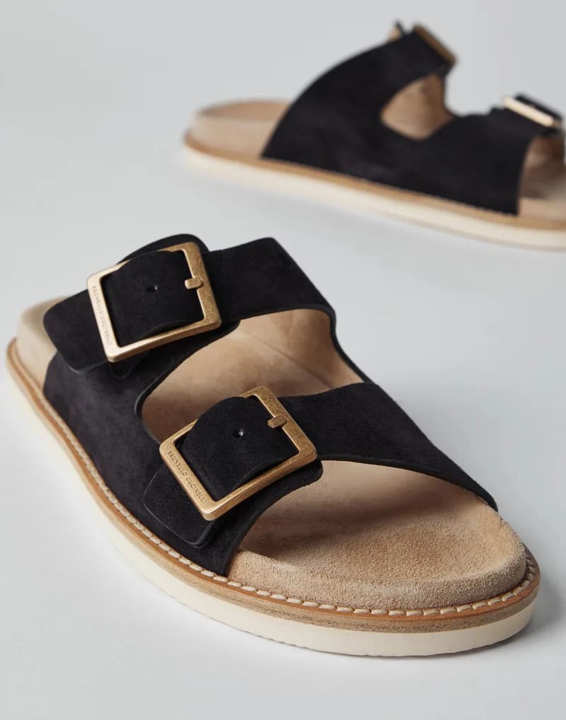DÉP SLIDE BRUNELLO CUCINELLI SUEDE SHOES AAA DA LỘN