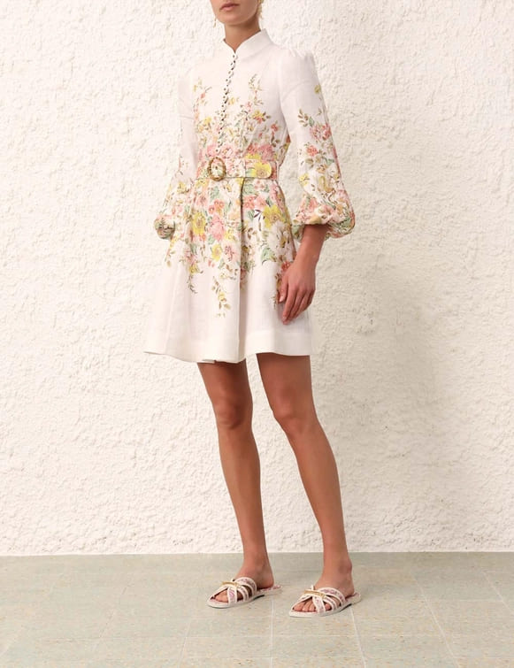 VÁY ZIMMERMANN MATCHMAKER BUTTONED MINI DRESS Vintage Dress