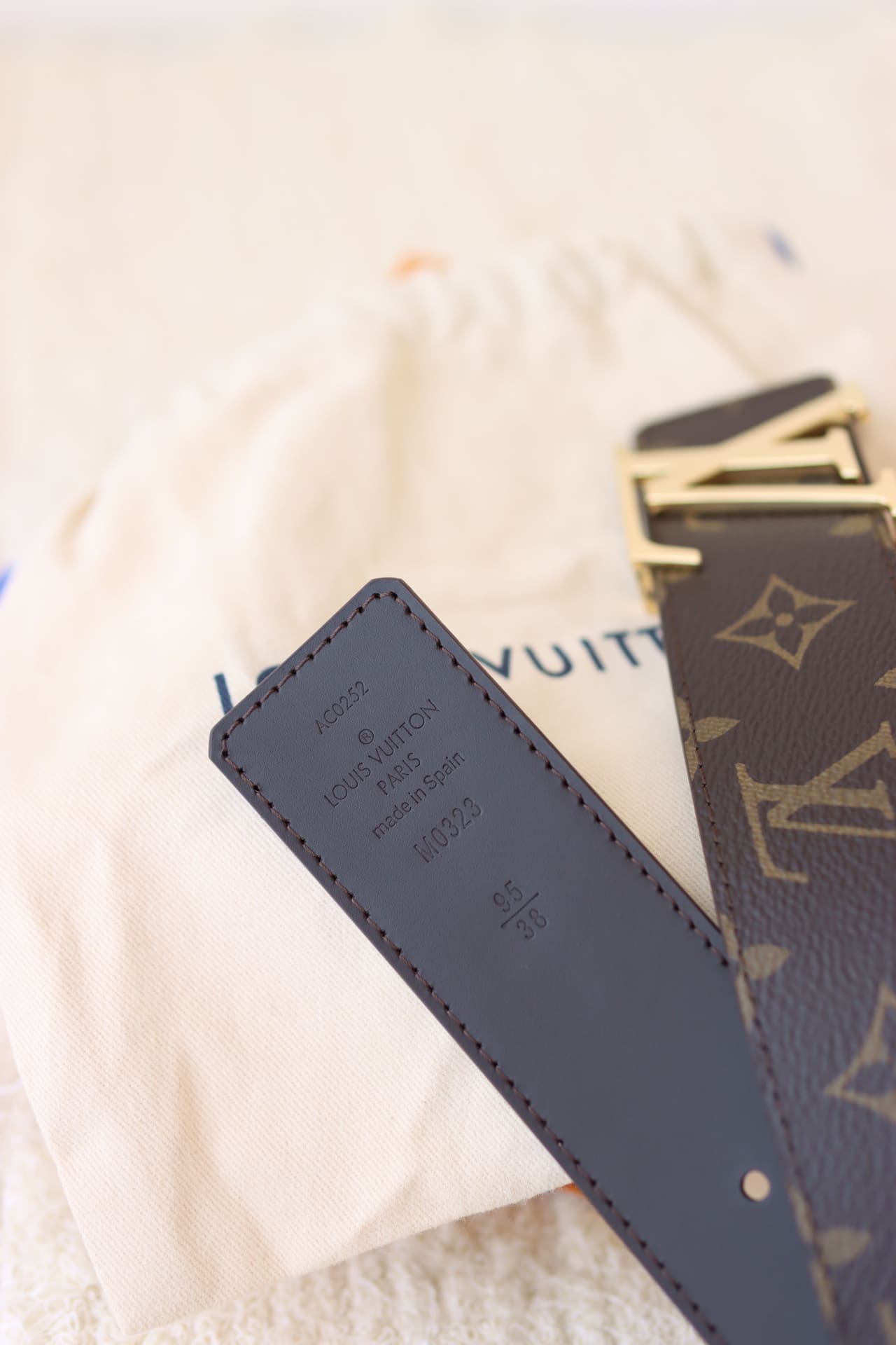 DÂY LƯNG LOUIS VUITTON LV BROWN MONOGRAM Khóa vàng