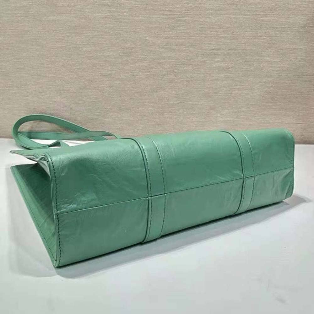 TÚI Prada Women Small Antique Nappa Leather Tote-Green