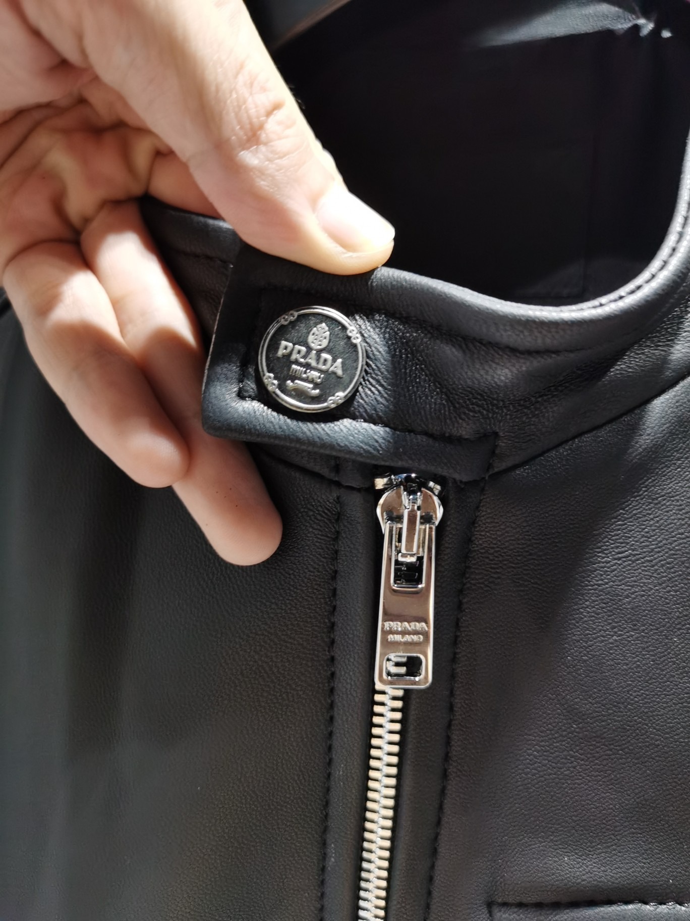 ÁO PRADA MILANO LEATHER JACKET