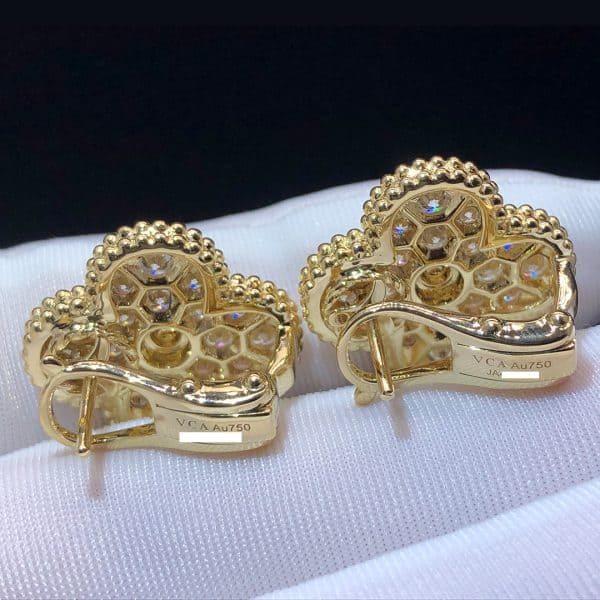 Hoa tai Van Cleef & Arpels Vàng Vàng 18k Kim Cương Paved Magic Alhambra 18K  (Liên hệ để biết giá)