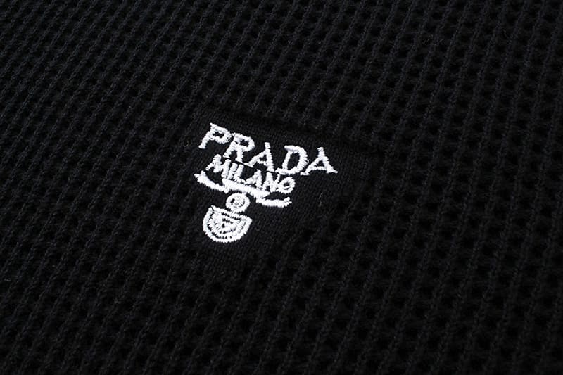ÁO PRADA POLO SHIRT MESH MÀU ĐEN UNISEX