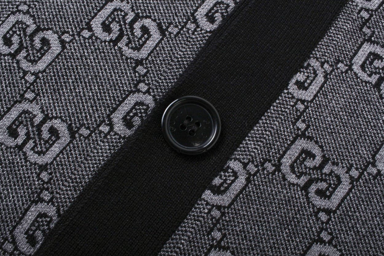 ÁO GUCCI Sweater Black and Grey Stretch Cashmere