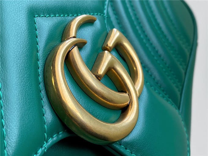TÚI Gucci Marmont small matelasse shoulder bag green Top Quality