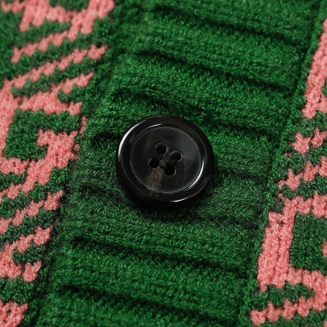 ÁO GUCCI Gile Cashmere Green and Pink
