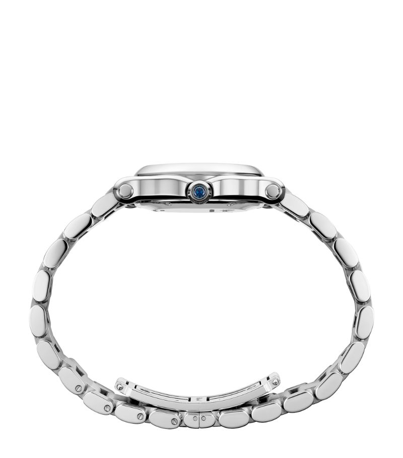 Đồng hồ CHOPARD  Stainless Steel and Diamond Happy Sport Watch 30mm mặt số màu xanh