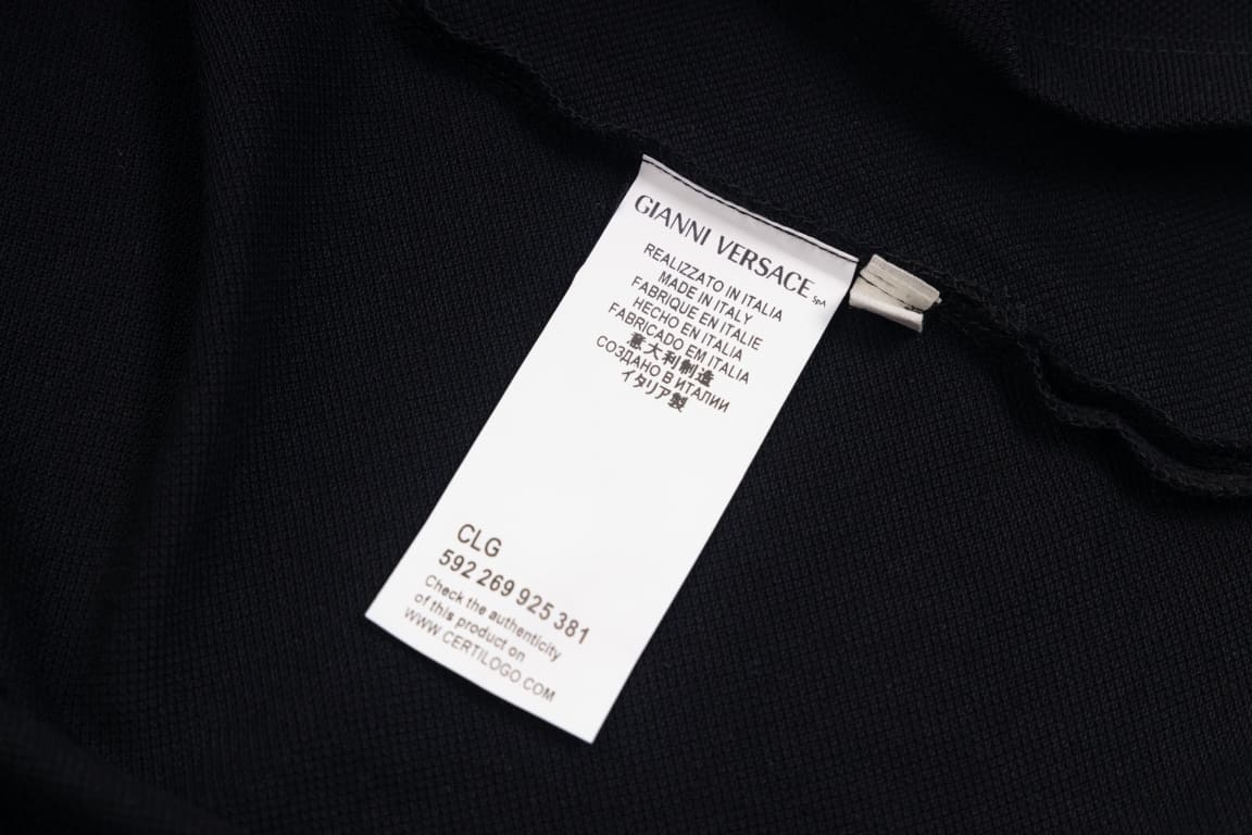 ÁO VERSACE POLO SHIRT MÀU ĐEN UNISEX